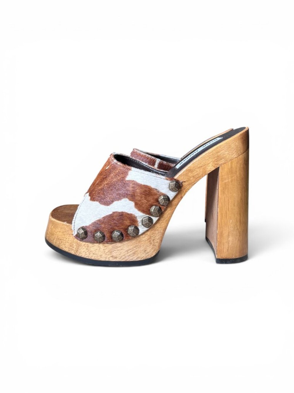 90s Steve Madden Ponyhair Platform Mule Size 7